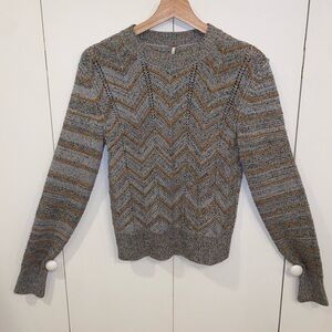Free People Chevron Sweater